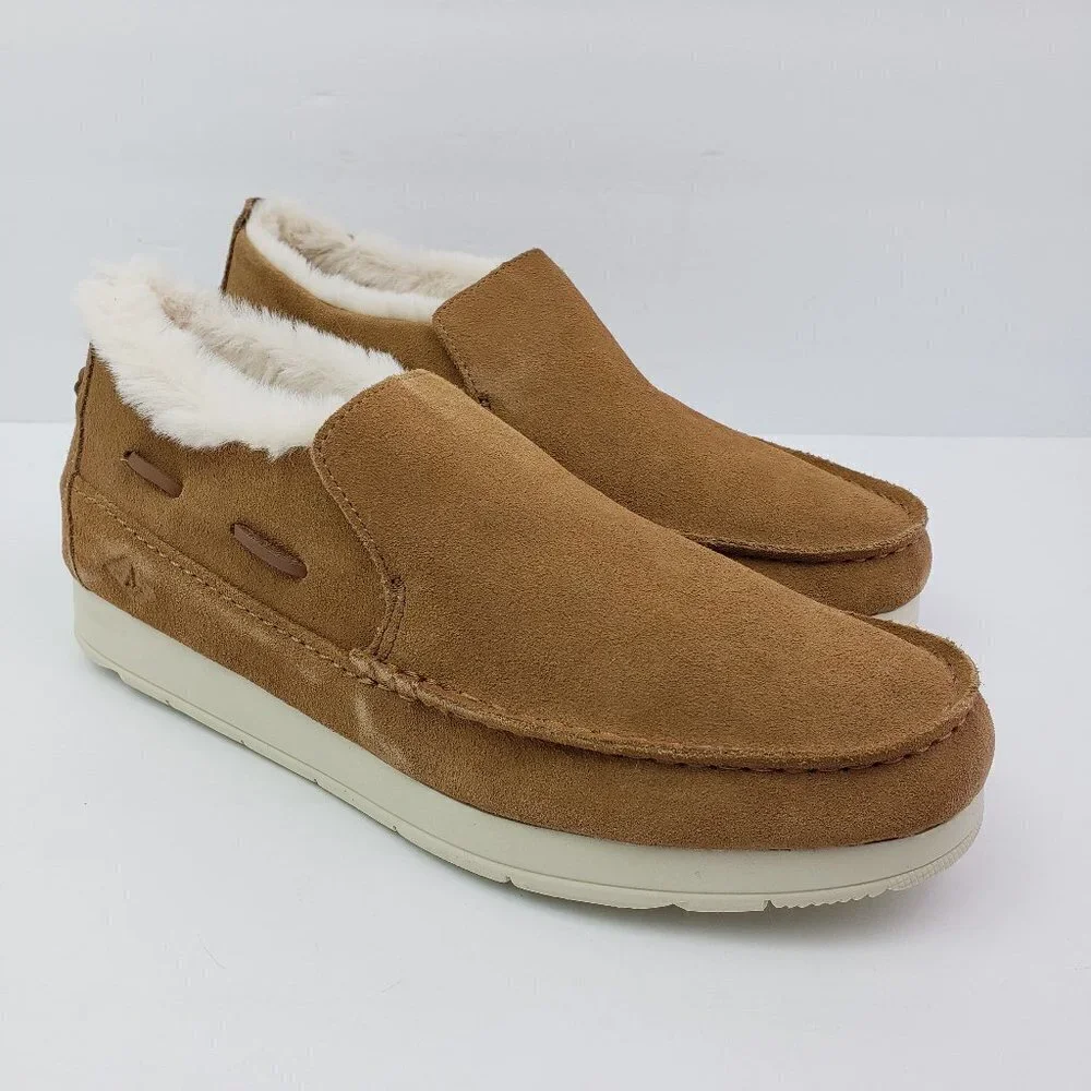 NEW Sperry Moc Sider WR Mens Size 9 Tan Suede Comfort Lined Shoes STS23726